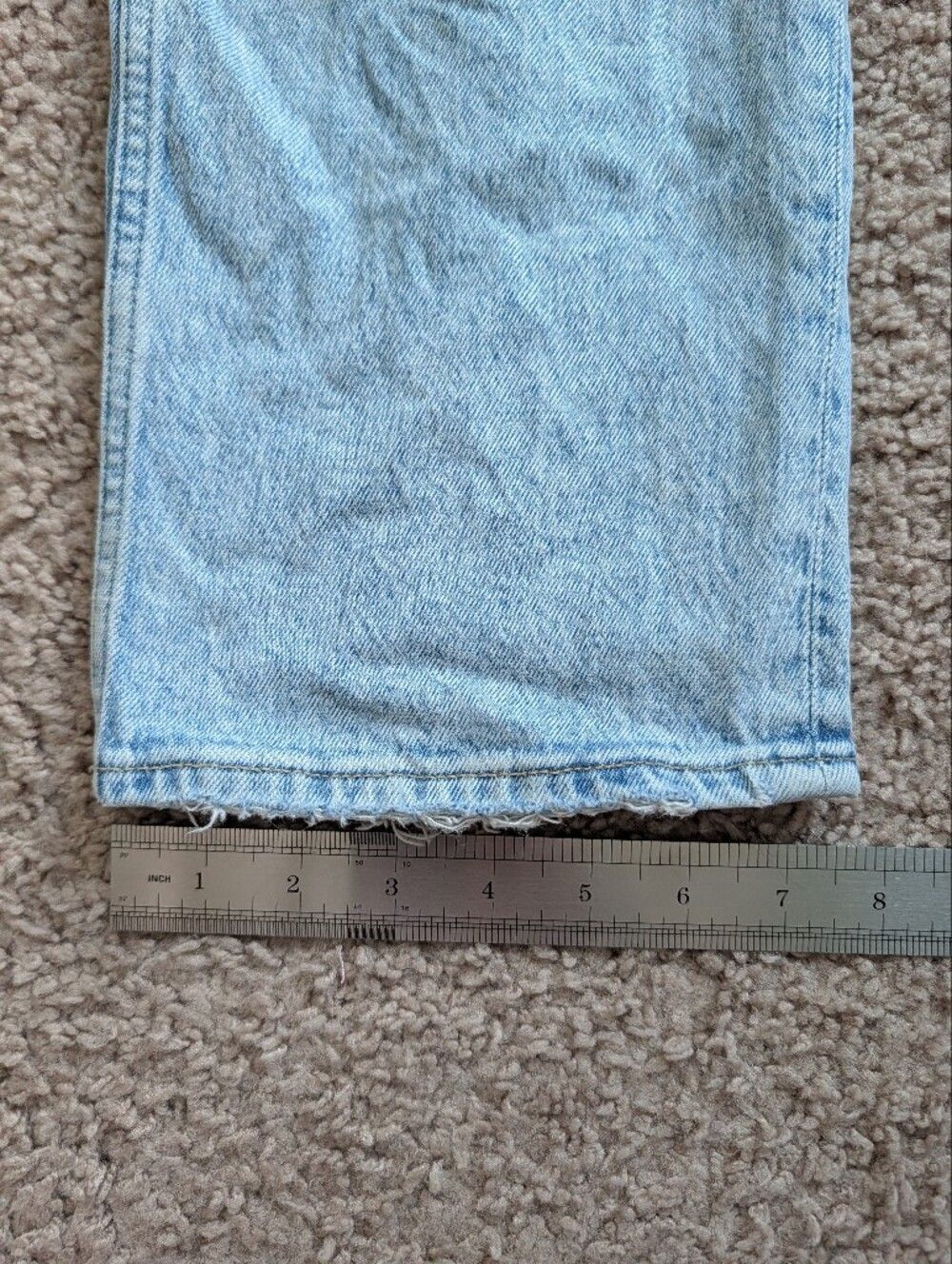 Abercrombie Womens Blue Ultra High Rise 90s Straight Criss Cross Jeans Size 29/8 - Picture 16 of 16